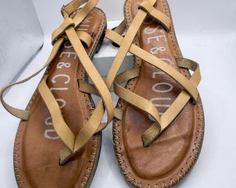 Women's Musse & Cloud Leather Sandals Tan Size 10/41