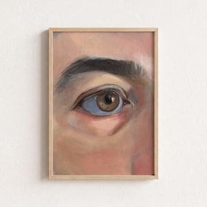 Realistischer Augen-Kunstdruck | Fine Art Giclée-Druck | Wohnzimmerdekoration
