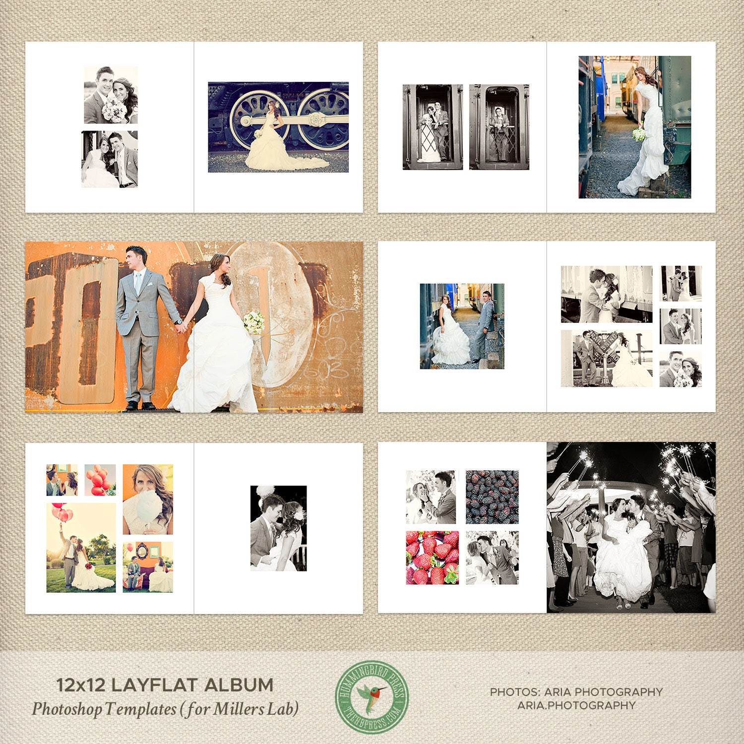 12x12 Millers Lab Layflat Album Template Wedding Album Etsy