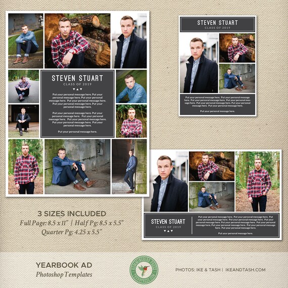 Download Senior Yearbook Ad Photoshop Templates Graduation Ad High Etsy PSD Mockup Templates