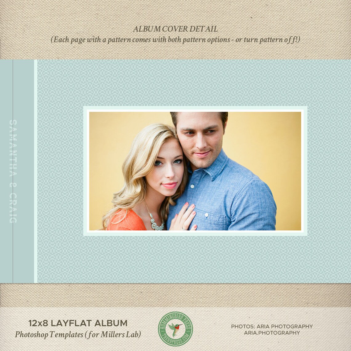 12x8 Millers Lab Layflat Album Template Engagement Album Etsy
