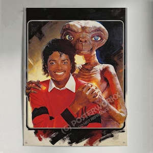 Michael Jackson 　&  ET 80s popart star Michael Jackson and Et Poster - Etsy