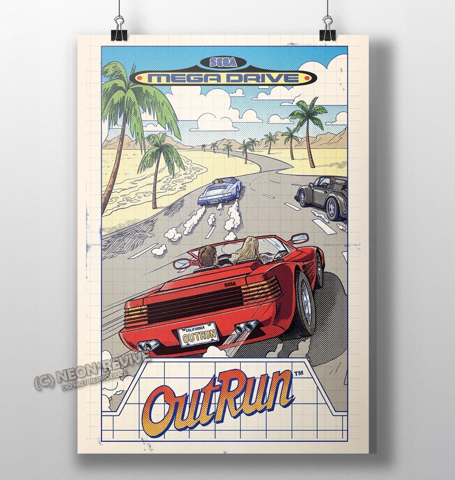 Outrun Poster Sega - Etsy