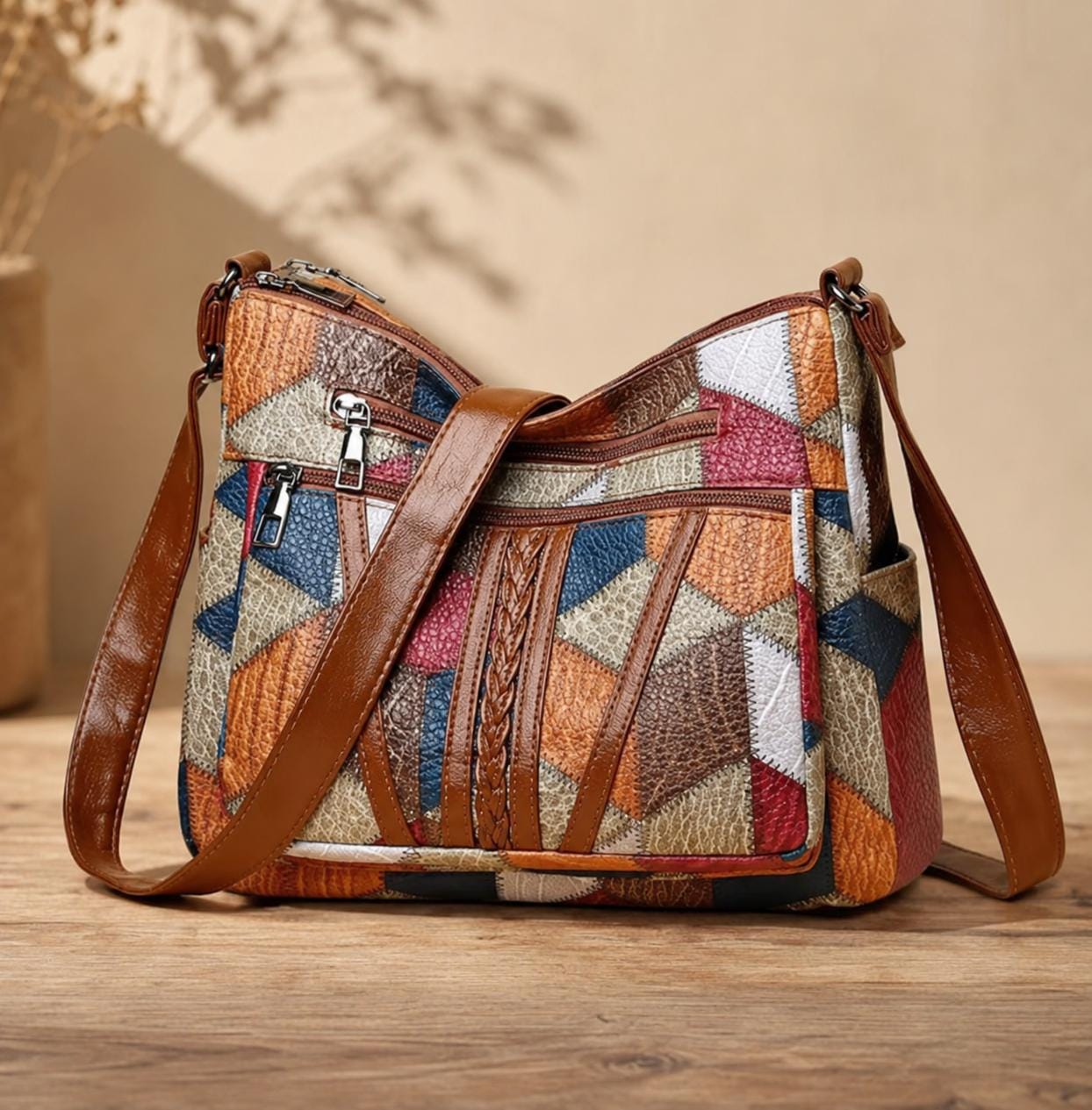 Vintage leather bag patchwork - Etsy 日本