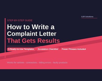 How to Write a Complaint Letter That Gets Results | 5 Ready-to-Use Templates | Consumer Rights PDF Download
