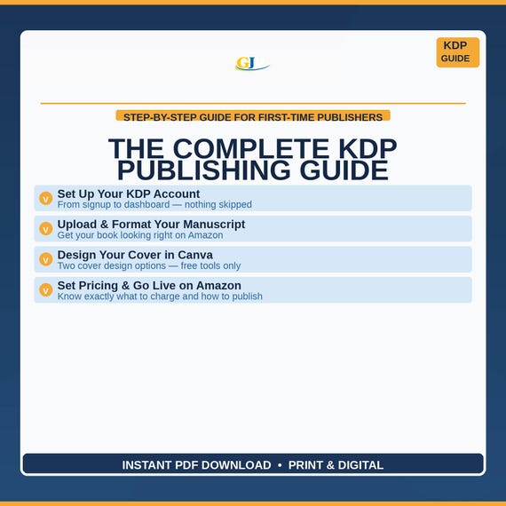 The Complete KDP Publishing Guide (Beginner-Friendly PDF) – Full Step-by-Step Amazon KDP Paperback Tutorial