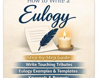 How to Write a Eulogy – Complete Step-by-Step Guide + 3 Fill-In Templates | Funeral Speech PDF Download