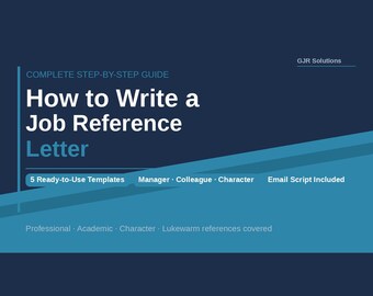 How to Write a Job Reference Letter | 5 Ready-to-Use Templates | Recommendation Letter PDF Download