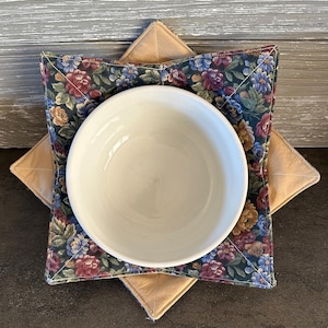 Microwave Bowl Cozies, Bowl Holder, Reversible, Washable, 100% Cotton