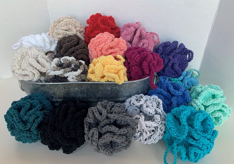 HandcraftsNHemstitch Bath Poufs