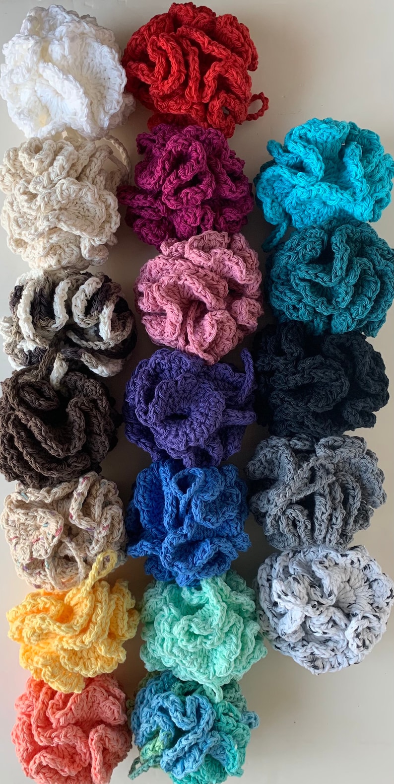 HandcraftsNHemstitch Bath Poufs - Thumbnail 2