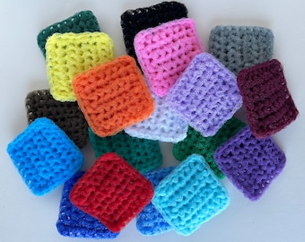 Hand Crocheted Nylon Pot Scrubbers | Eco-Friendly Dish Scrubbies | Double Layer Square