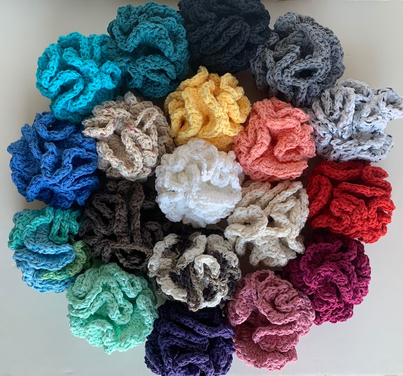HandcraftsNHemstitch Bath Poufs - Thumbnail 3