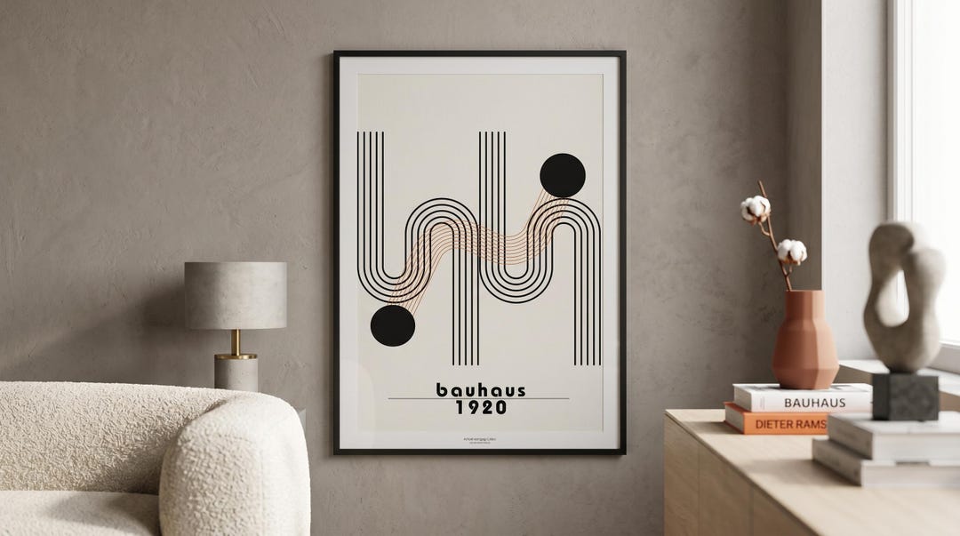 Bauhaus Poster | Mid Century Modern | Geometric Wall Art | Exhibition ...