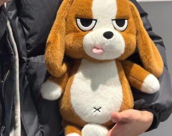 Funny Beagle Plush Toy: Grumpy Dog Stuffed Animal, 40cm Huggable Puppy