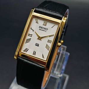 Seiko Tank Watch Leather Strap - Etsy