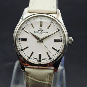 Vintage Jaeger Lecoultre Club herrklocka med begränsat manuellt mekaniskt urverk, schweizisk tillverkning, JLC bild 11