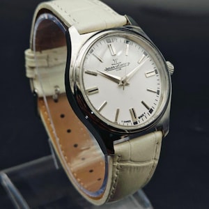 Vintage Jaeger Lecoultre Club herrklocka med begränsat manuellt mekaniskt urverk, schweizisk tillverkning, JLC bild 17