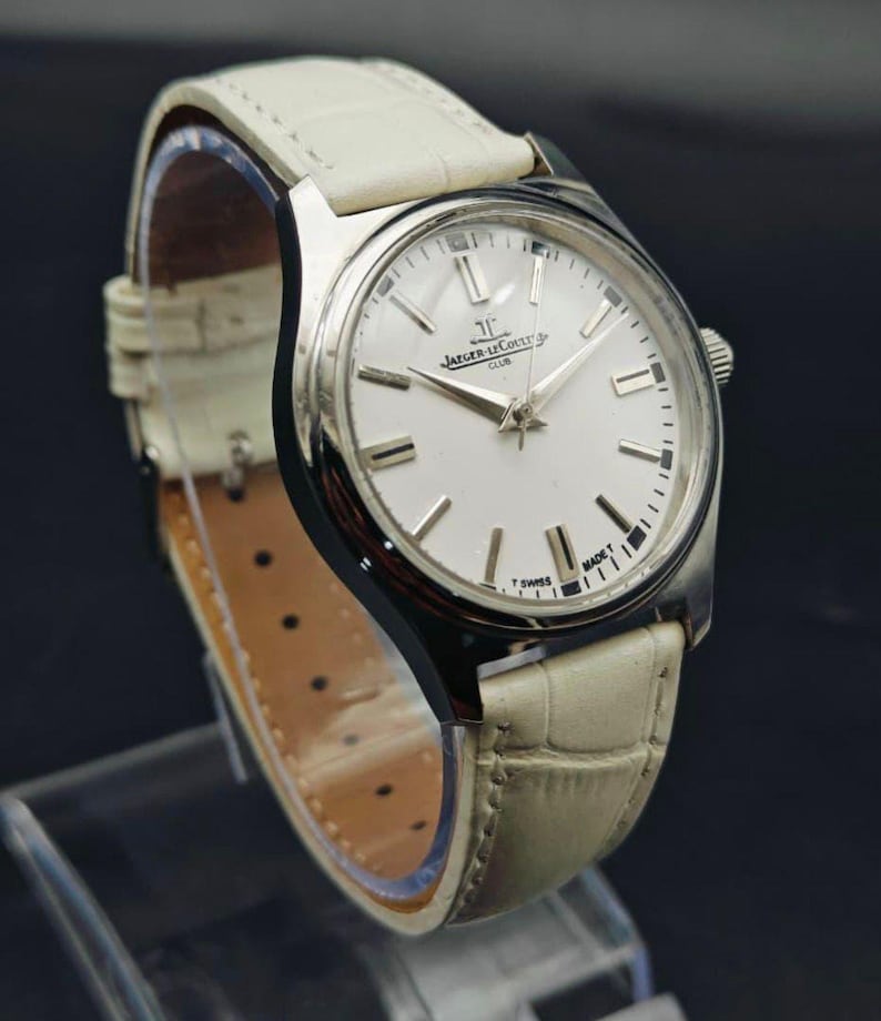 Vintage Jaeger Lecoultre Club herrklocka med begränsat manuellt mekaniskt urverk, schweizisk tillverkning, JLC bild 17