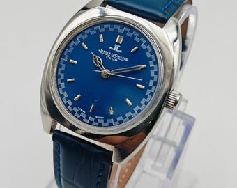 Jaeger Lecoultre Club Men's Watch Limited Manual Mechanical Movement Swiss Made, JLC Blue Unisex