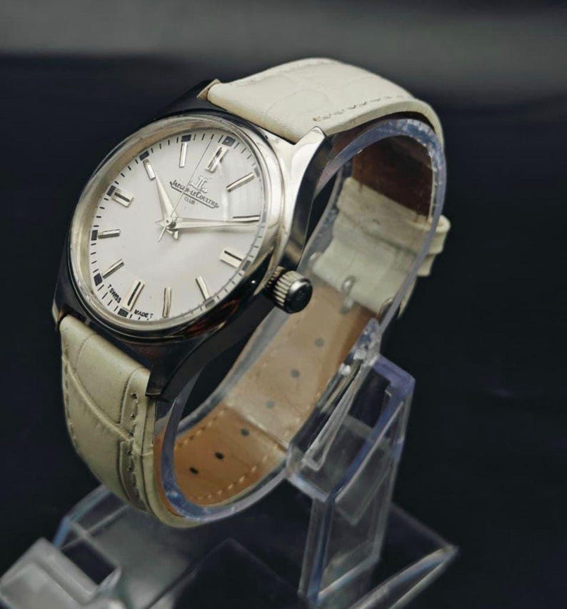 Vintage Jaeger Lecoultre Club herrklocka med begränsat manuellt mekaniskt urverk, schweizisk tillverkning, JLC bild 13