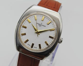Vintage Ulysse Nardin Men’s Wrist Watch: Restored Swiss Manual Winding-Classic White Dial