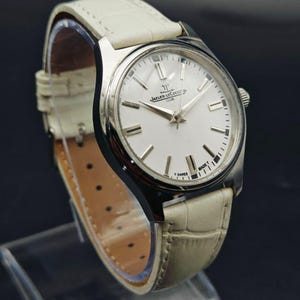 Vintage Jaeger Lecoultre Club herrklocka med begränsat manuellt mekaniskt urverk, schweizisk tillverkning, JLC bild 16