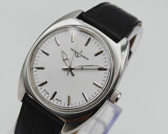 Vintage Ulysse Nardin Men’s Wrist Watch: Restored Swiss Manual Winding-Classic White Dial