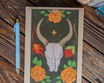 Album da disegno “I Tarocchi del Diavolo”, quaderno da disegno formato A5, diario d'artista vuoto