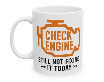 Überprüfen Sie Motor Keramik Kaffeetasse , (11oz), lustige Mechaniker Werkstatt Humor.