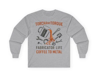 Camiseta de manga larga Fabricator Life, camiseta Coffee to Metal Soldier, regalo con humor para el taller mecánico