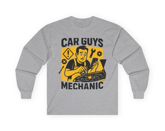 Camiseta divertida de manga larga para mecánicos, humor para amantes de los coches y el garaje, regalo para obreros.