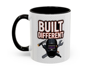 Mechaniker Werkzeuge Illustration Tasse | Farbakzent-Kaffeetasse 11oz 15oz