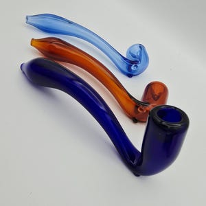 Mini Gandalf Glass Pipe Long Stem Hand Blown Artistic Tobacco Pipe Fantasy Gift