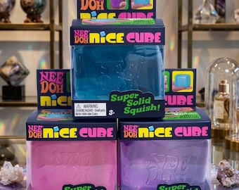 NeeDoh Nice Cube Squishy Fidget Toy | Stress Relief Sensory ASMR Desk Toy,Relief Anxiety Sensory Tool for Focus ADHD & Calming