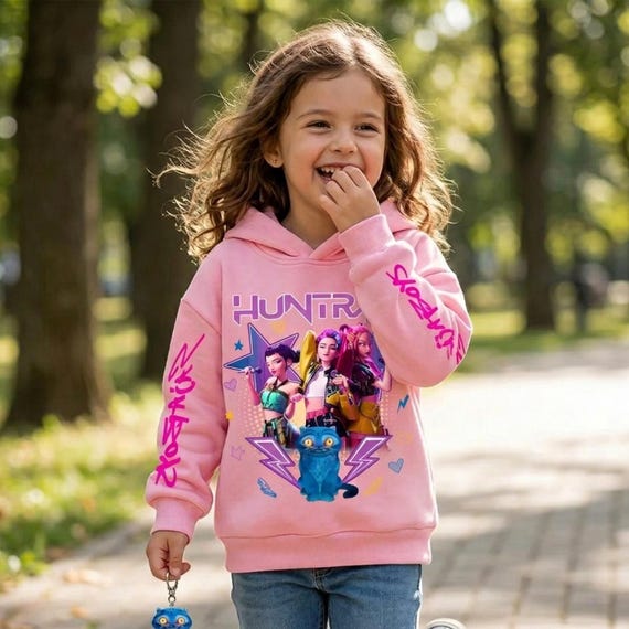 KPop Demon Hunters Kids Hoodie, Cute KPop Super Girls Hoodie, Kpop Clothes, Demon Hunter Casual Hoodie, Kpop Super girls, Rumi Zoey Clothes