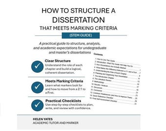 STEM Dissertation Structure Guide | Academic Writing Help |Printable PDF