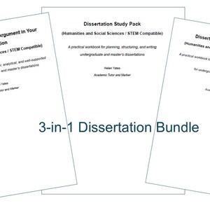 Paket med framgångsexemplar för avhandlingar | Studiepaket, argumentationsarbetsbok och skrivguide | Utskrivbar PDF bild 2
