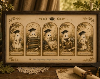 Colección Fantasma Graduado / Tarjetas Fantasma de Graduación Imprimibles / Regalo de Graduación / Recuerdo de Graduación / Descarga Digital