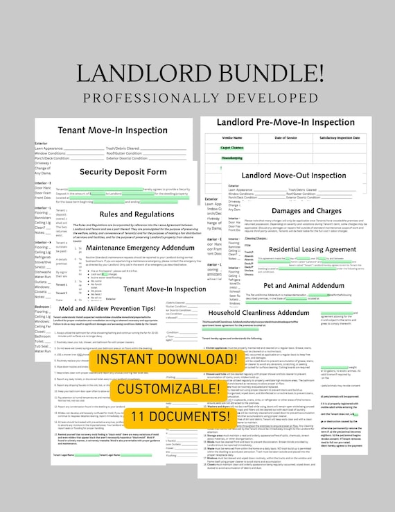 Customizable Lease Packet