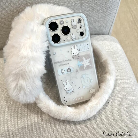 Bunny's Dreamy Moments Semi-Transparent Phone Case, Cute Pastel Print Cover, iPhone 17 Case, iPhone 17 Pro Case, iPhone 17 Pro Max Case