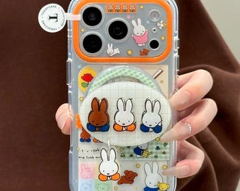 Lapin 70e anniversaire Collage Magsafe Coque pour iPhone, iPhone 17, iPhone 17 Pro, iPhone 17 Pro Max