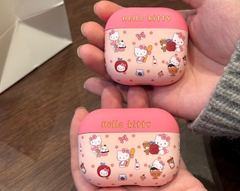 Cute Hello Kitty Polka Dot AirPods Case, Pink Protective Cover, AirPods Pro 3 2025 Case, AirPods 3 Case, Airpods 4th Case