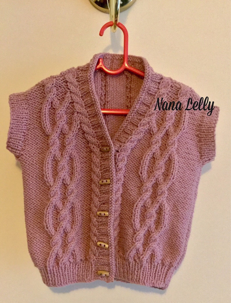 cable knit waistcoat