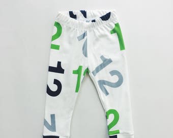 BABY & TODDLER 12 LEGGINGS - Seahawks Baby and Toddler Leggings