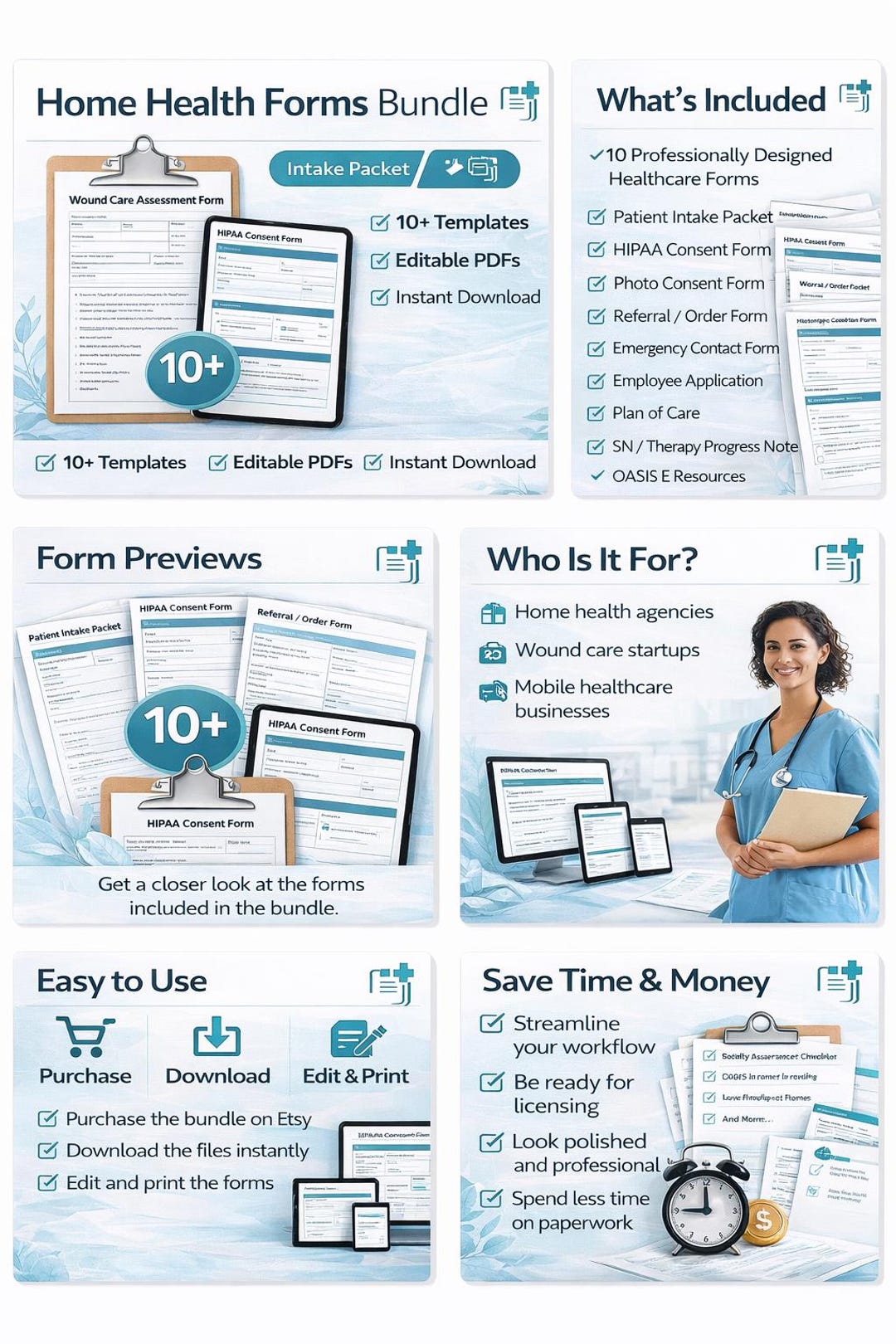 Home Health Forms - Etsy