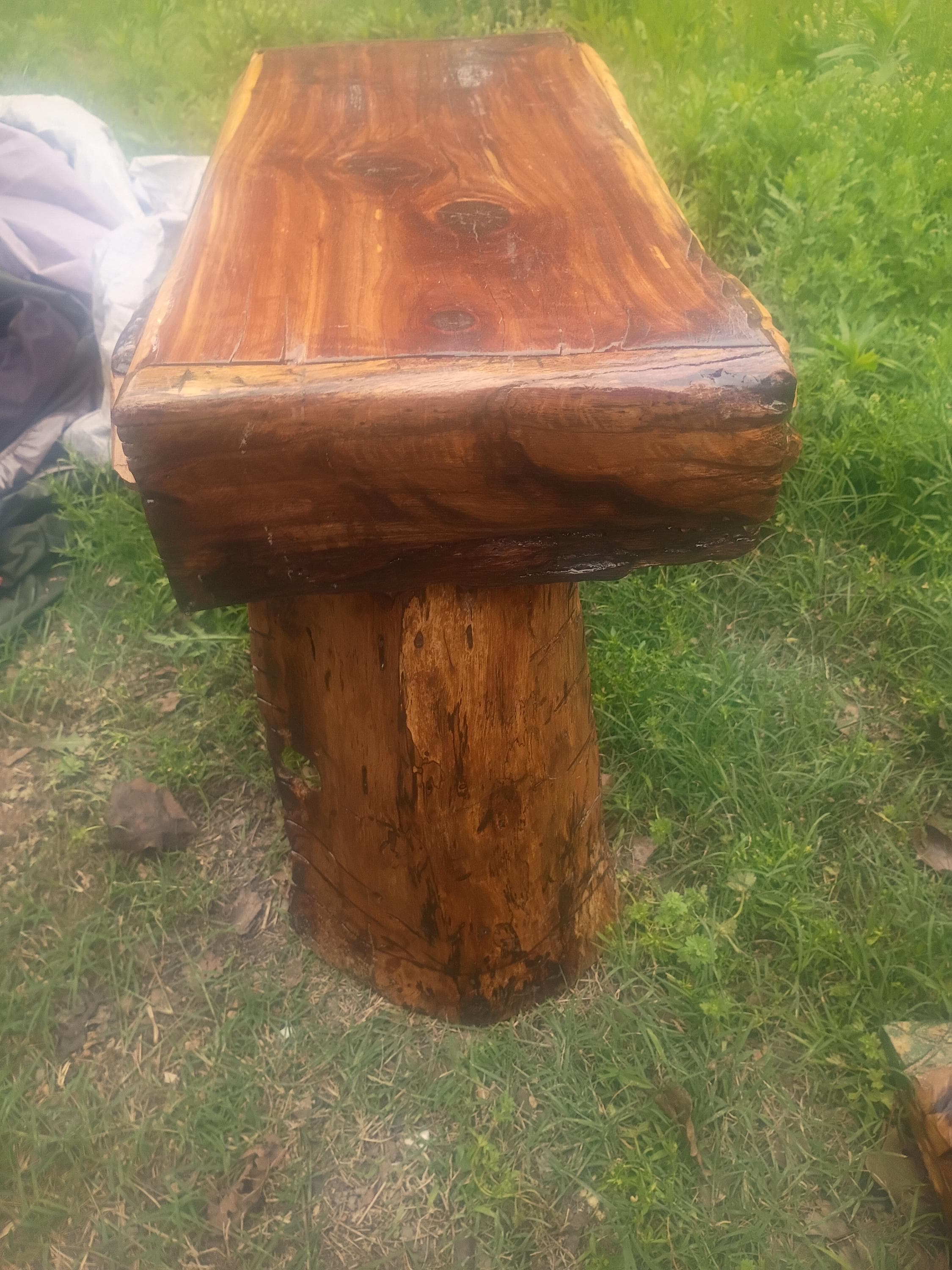 Rustic Log Bench Dim Handmade Rustic Log Bench – Natural Wood Outdoor Seating - Etsy