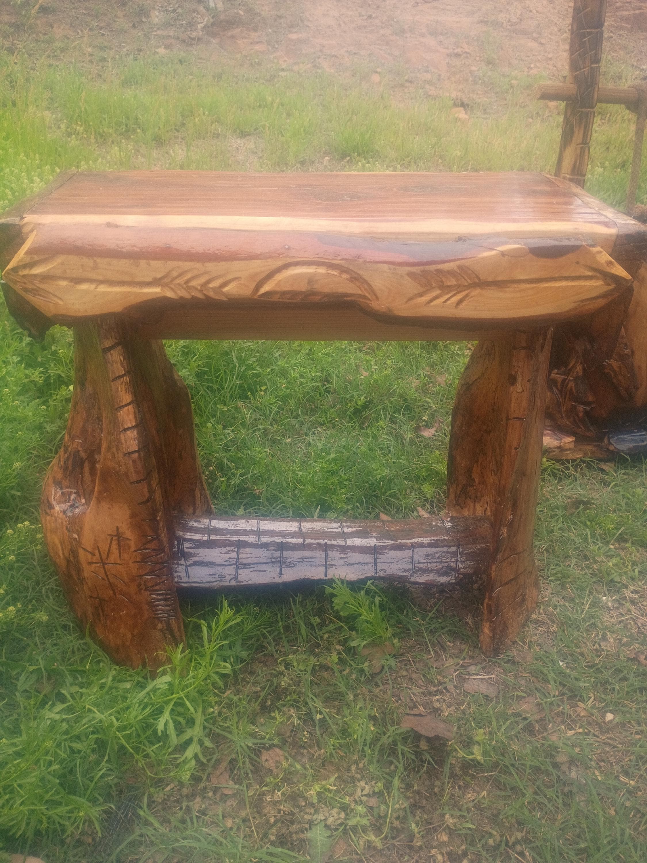 Rustic Log Bench Dim Handmade Rustic Log Bench – Natural Wood Outdoor Seating - Etsy