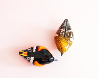 Baltimore Oriole Pair-  Miniatures