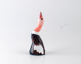 Ostrich Ring Holder | Bird Ring Cone | Jewelry Display | Ring Dish | African Ostrich Figurine